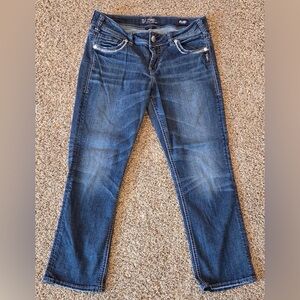 Women’s Silver Suki Mid Capri Western Glove Works Jeans Size 30/23